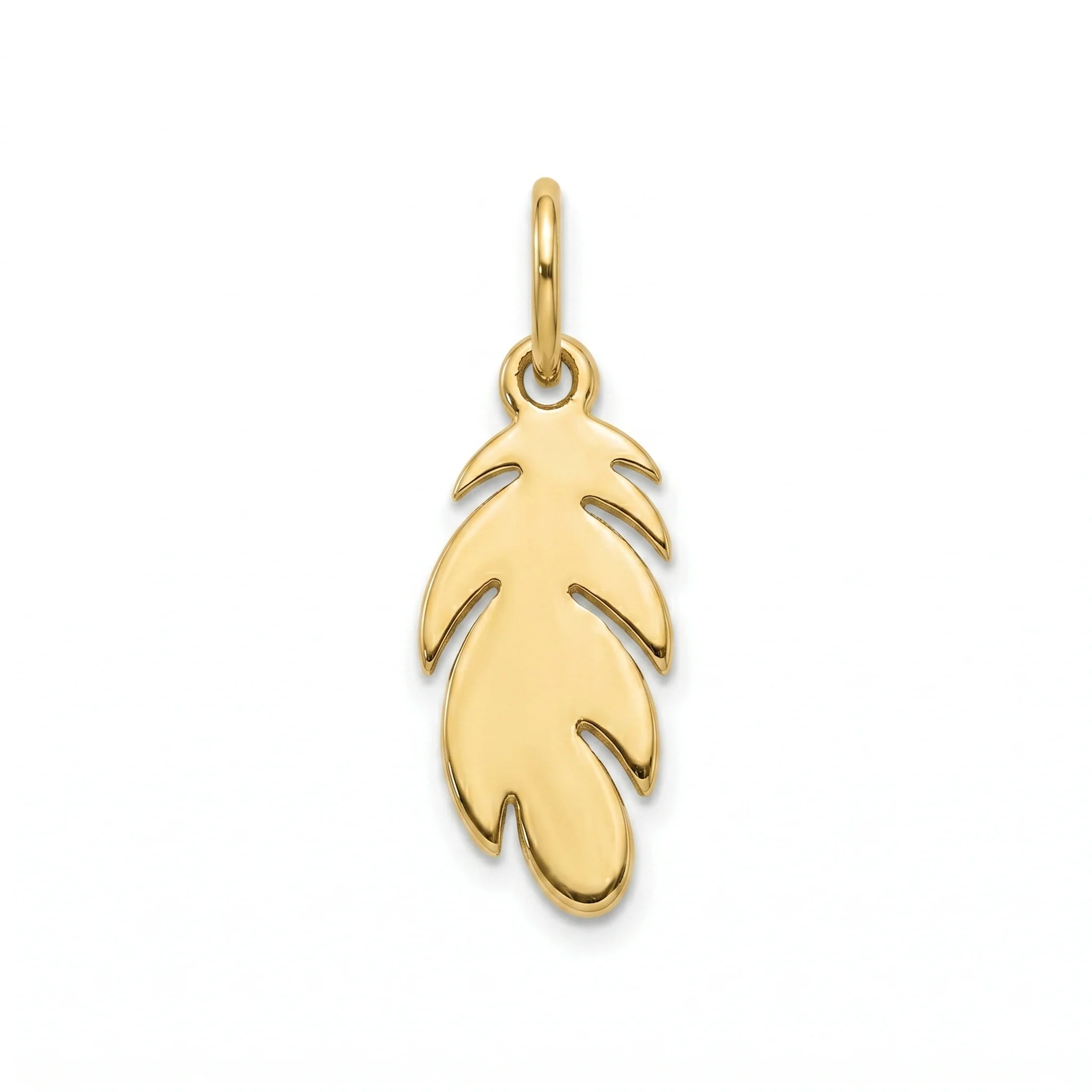 14K Gold | Anhänger Feder K026
