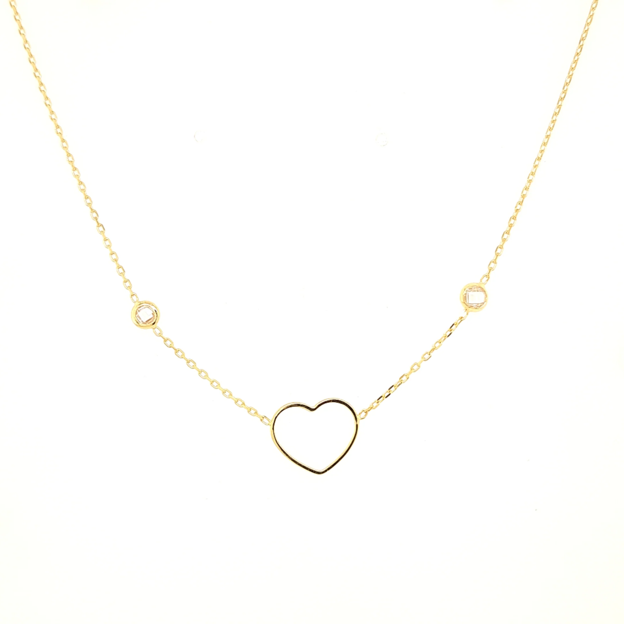 14K Gold | Halskette Herz mit Zirkonia - Image 2
