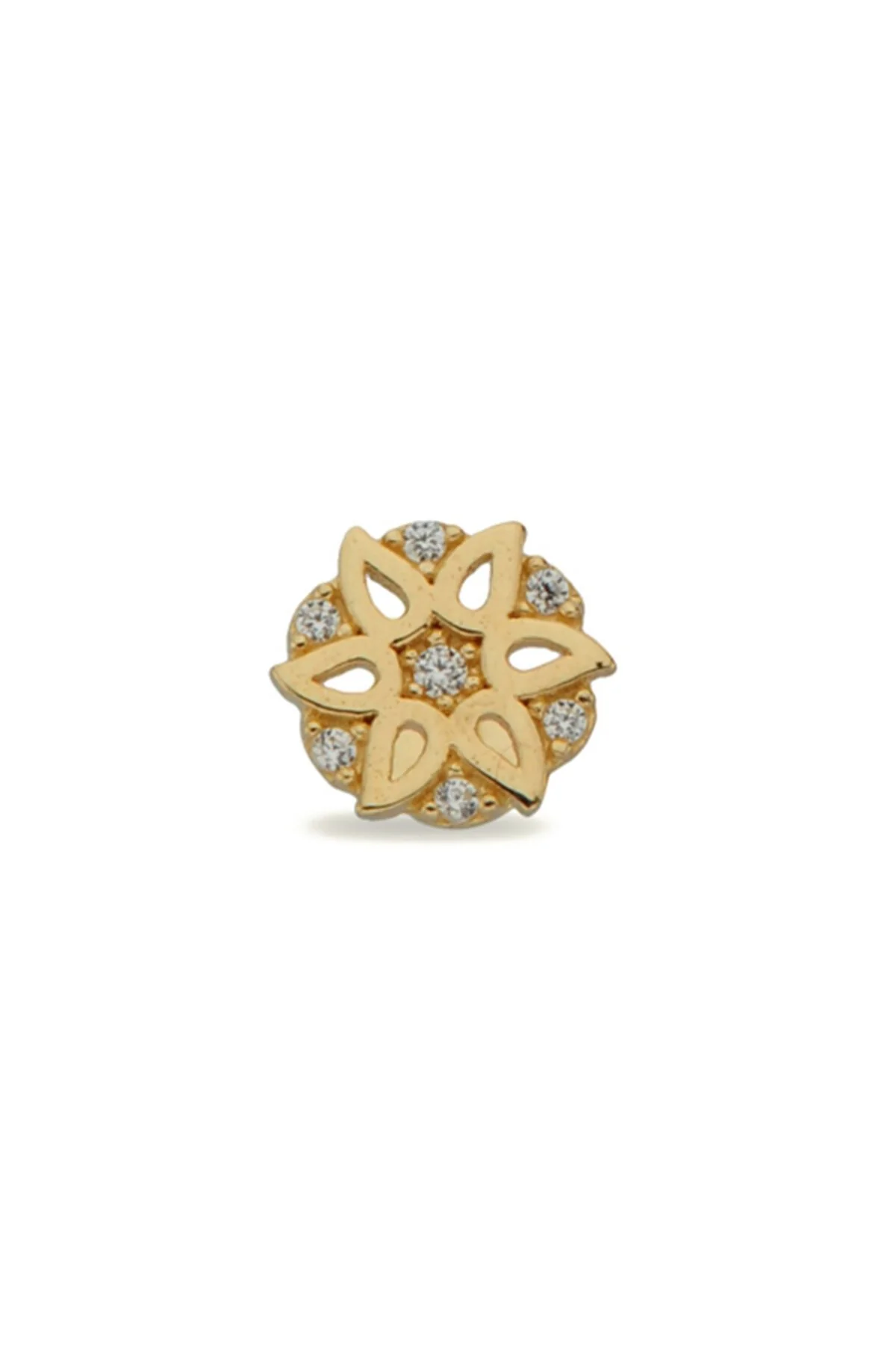 14K Gold | Ohrstecker mit Creole KP0283A