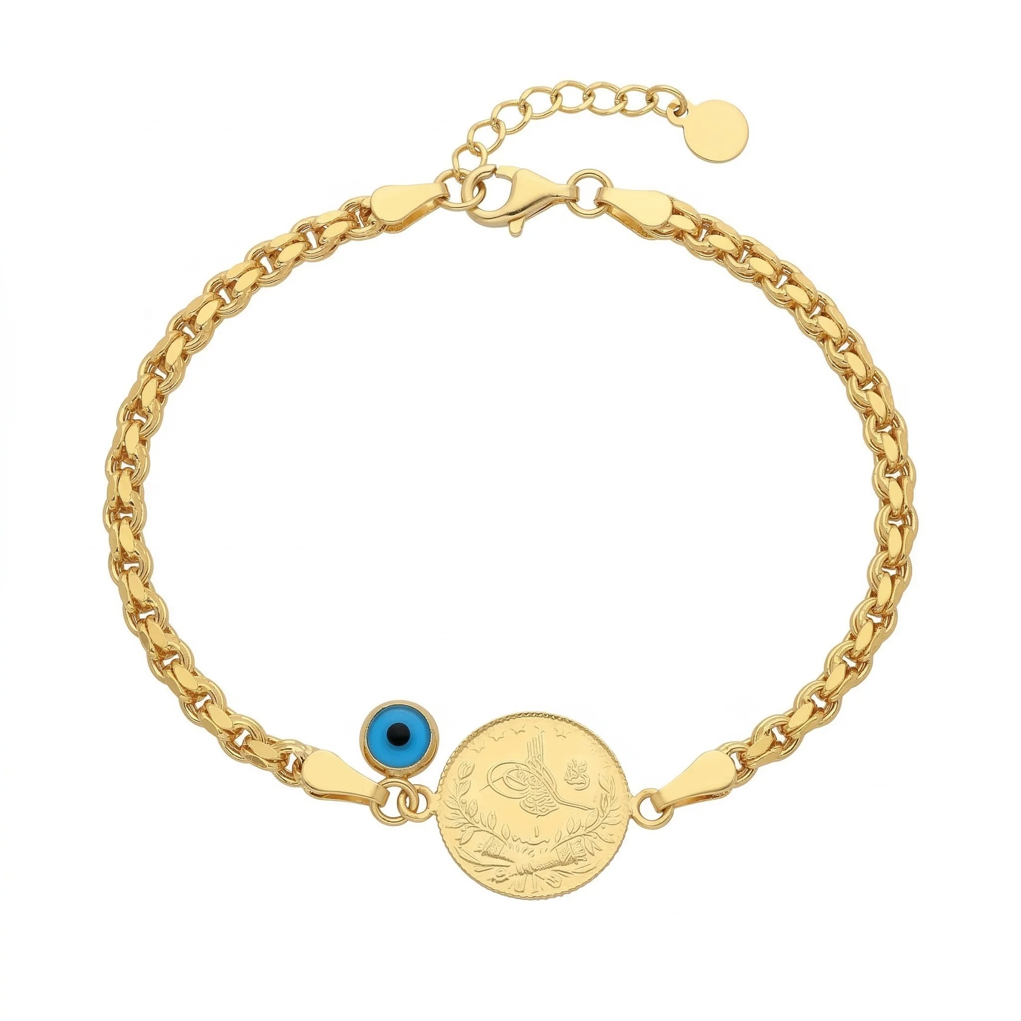 585 Gold | Doppelanker Armband mit 22K Ceyrek Resat