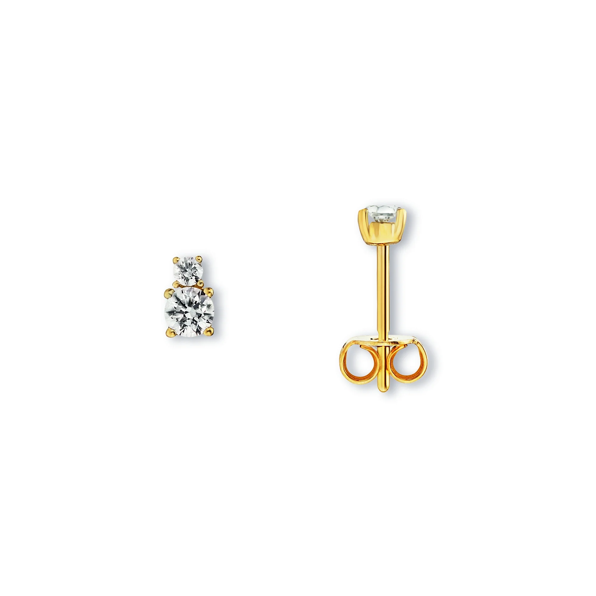 8K Gold | Ohrstecker Zirkonia