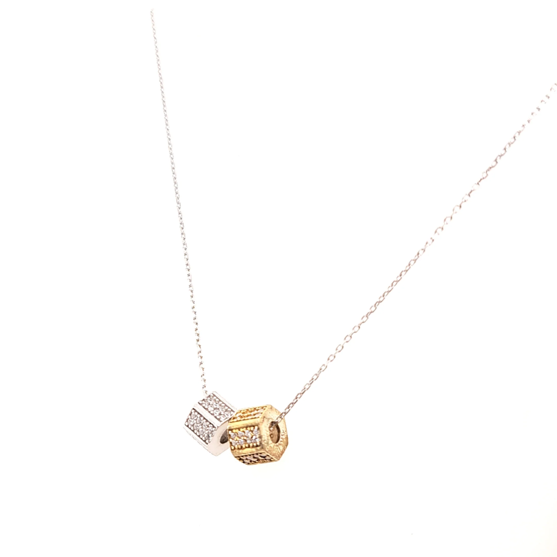 925 Silber |  Halskette Kugel mit Zirkonia - Image 2