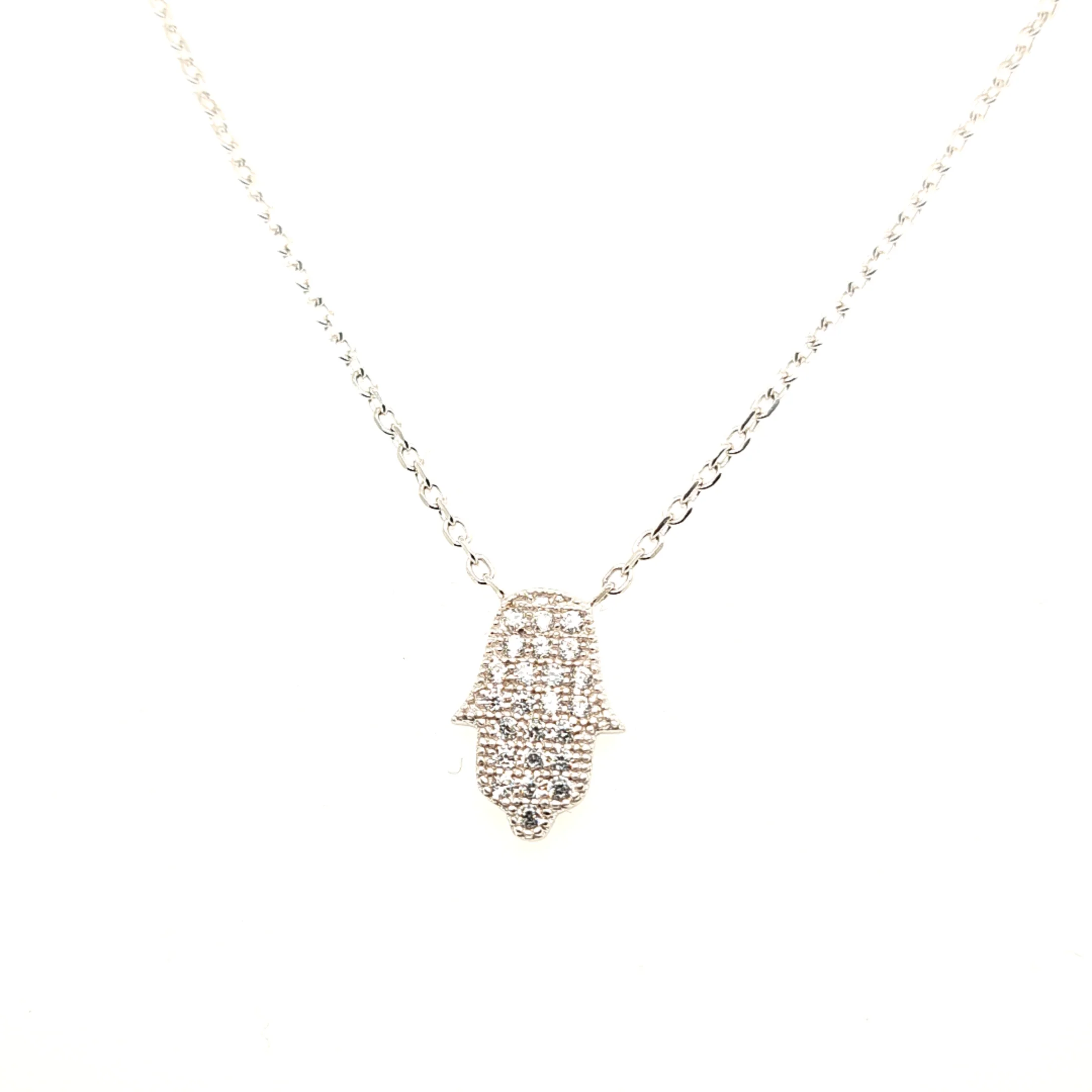 925 Silber |  Halskette Fatimas Hand